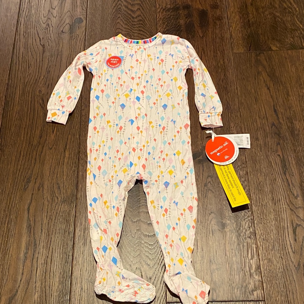NWT Magnetic Me Pink Kite print One-Piece Pajamas